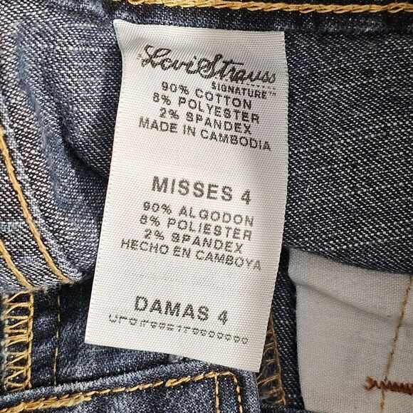 Levis Strauss Signature Jeans Women's 4 Blue Stretch Mid Rise Bootcut Denim EUC - Picture 7 of 13
